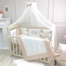 Lenjerie Patut Copii Bebe 9 piese Royal coffee ivory
